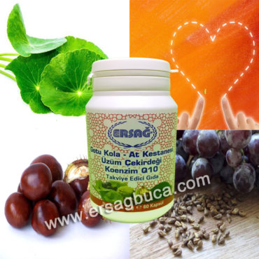 Ersağ Gotu Kola, At kestanesi, Üzüm Çekirdeği, Koenzim Q10